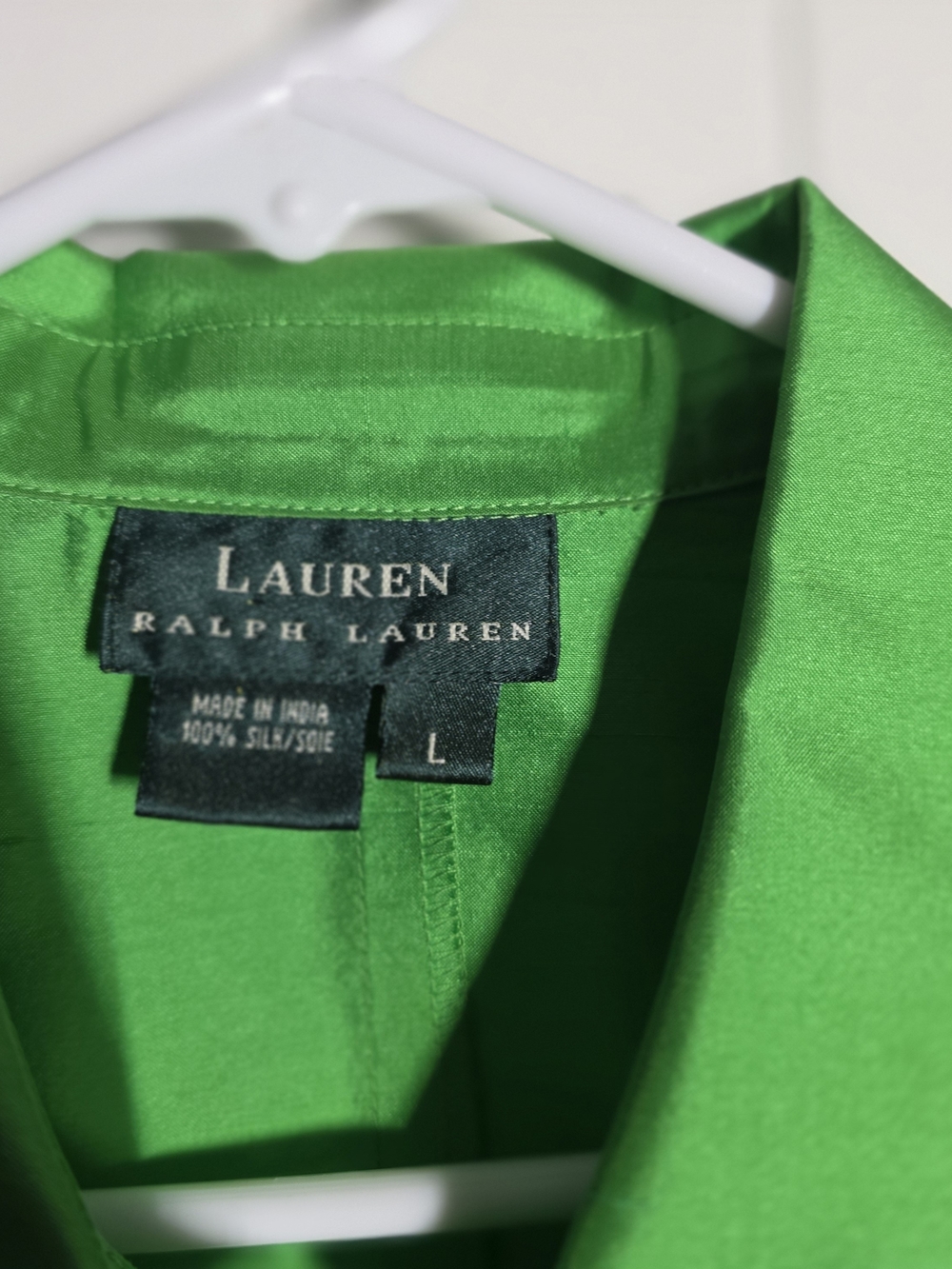 Ralph Lauren Bright Green 100% Silk Two-Piece Pantsuit - Picture 3 of 15